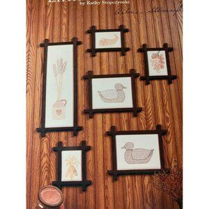 Lattice Lace Autumn Cross Stitch Design Book Cute Vintage Patterns By Kathy Stop